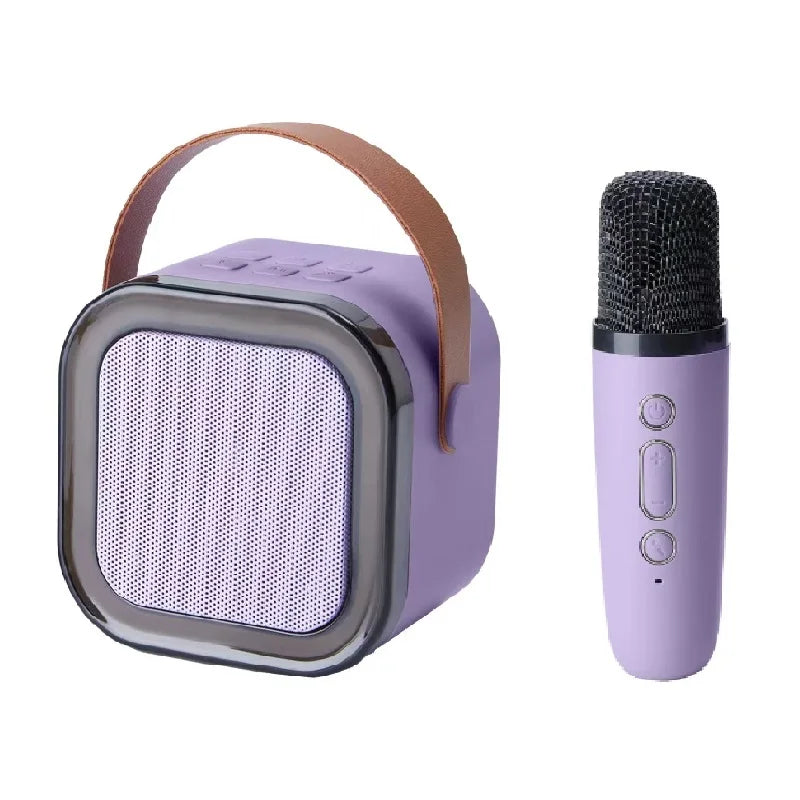 K12 Bluetooth Karaoke Machine Portable 5.3 PA Speaker System with 1-2 Wireless Microphones Home Family Singing Children'S Gifts