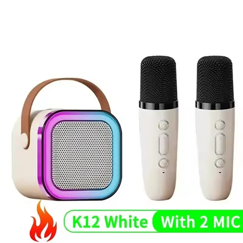 Wireless Karaoke Speaker Bluetooth Microphone K12 Home KTV Karaoke Machine RGB Light Portable Mini Bluetooth Speaker