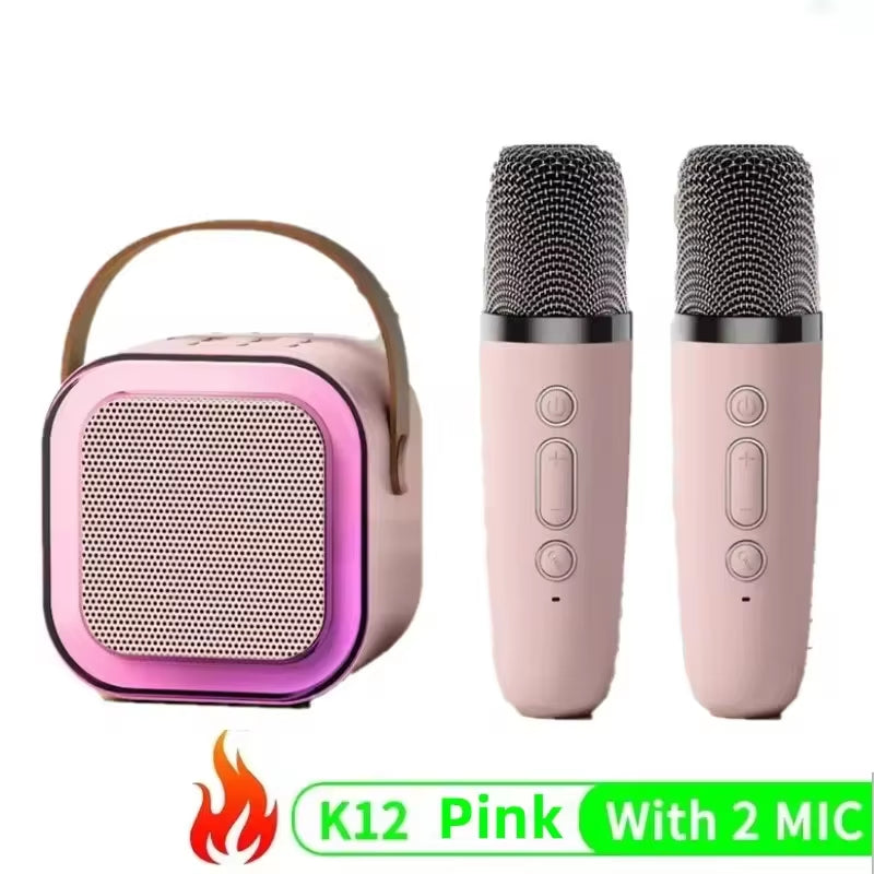 Wireless Karaoke Speaker Bluetooth Microphone K12 Home KTV Karaoke Machine RGB Light Portable Mini Bluetooth Speaker